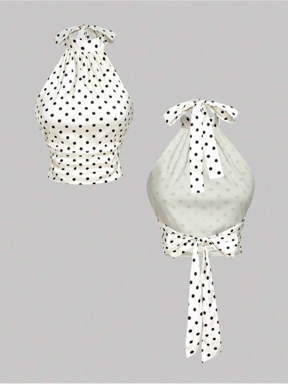 Polkadot halter top